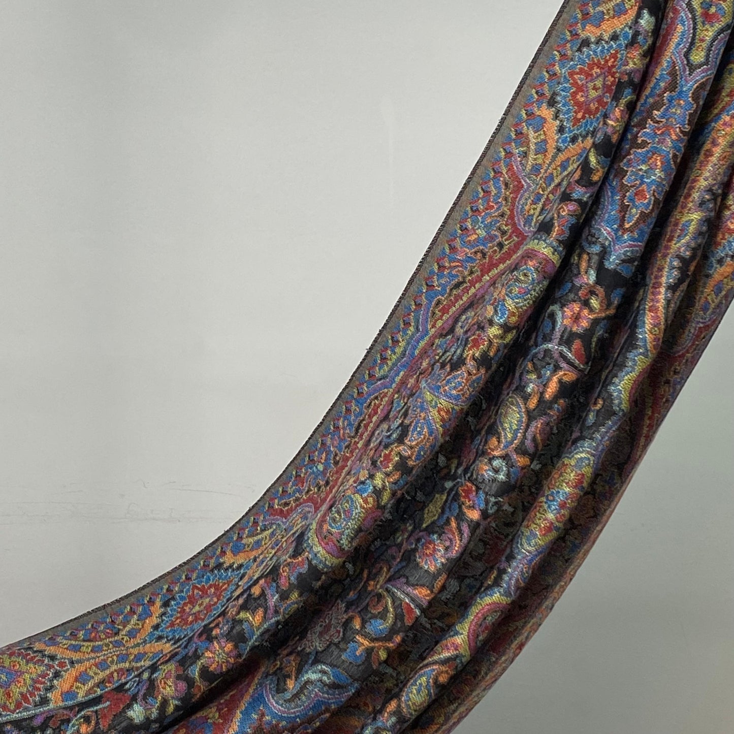 Pashmina Hijab - Floral Black