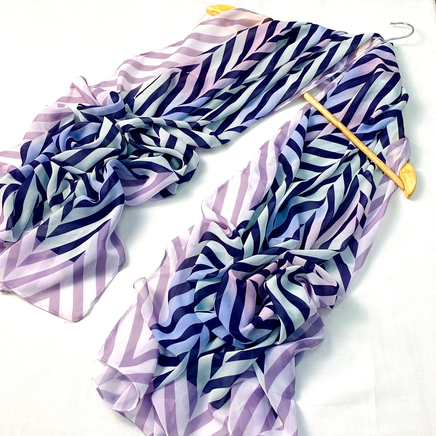 Printed Georgette Hijabs-Light Purple