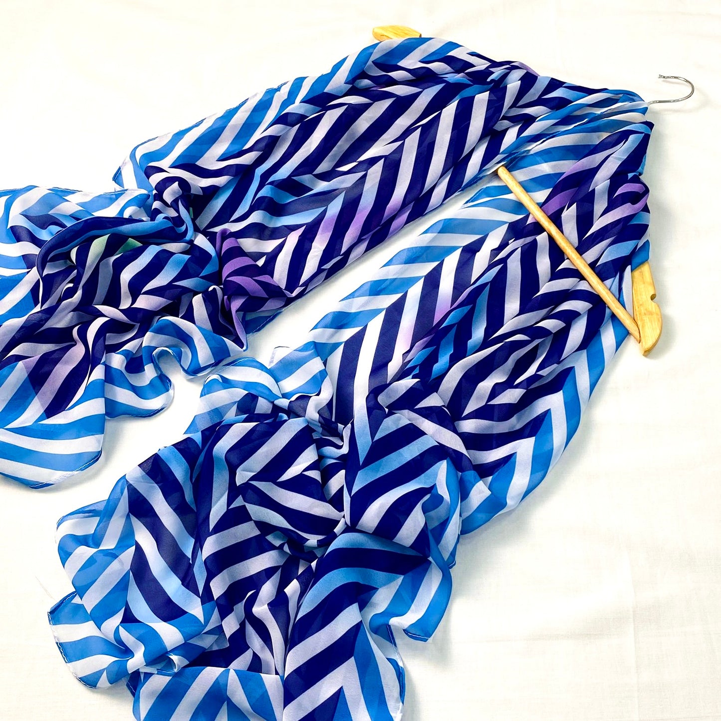 Printed Georgette Hijabs-Blue