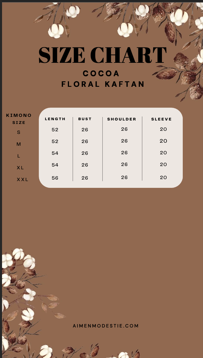 Cocoa Floral Kaftan