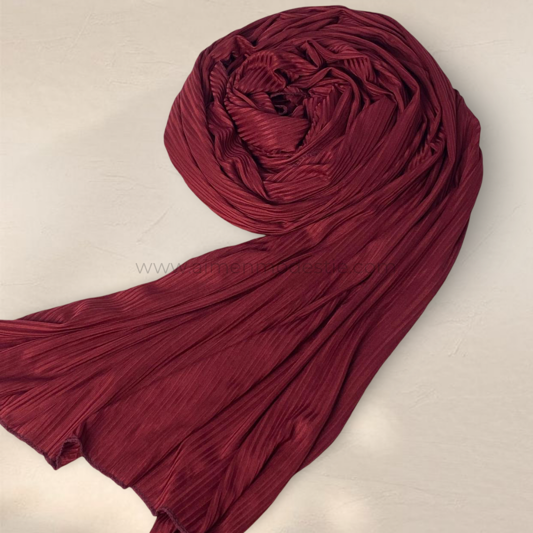 Ribbed Jersey Hijab - Scarlet