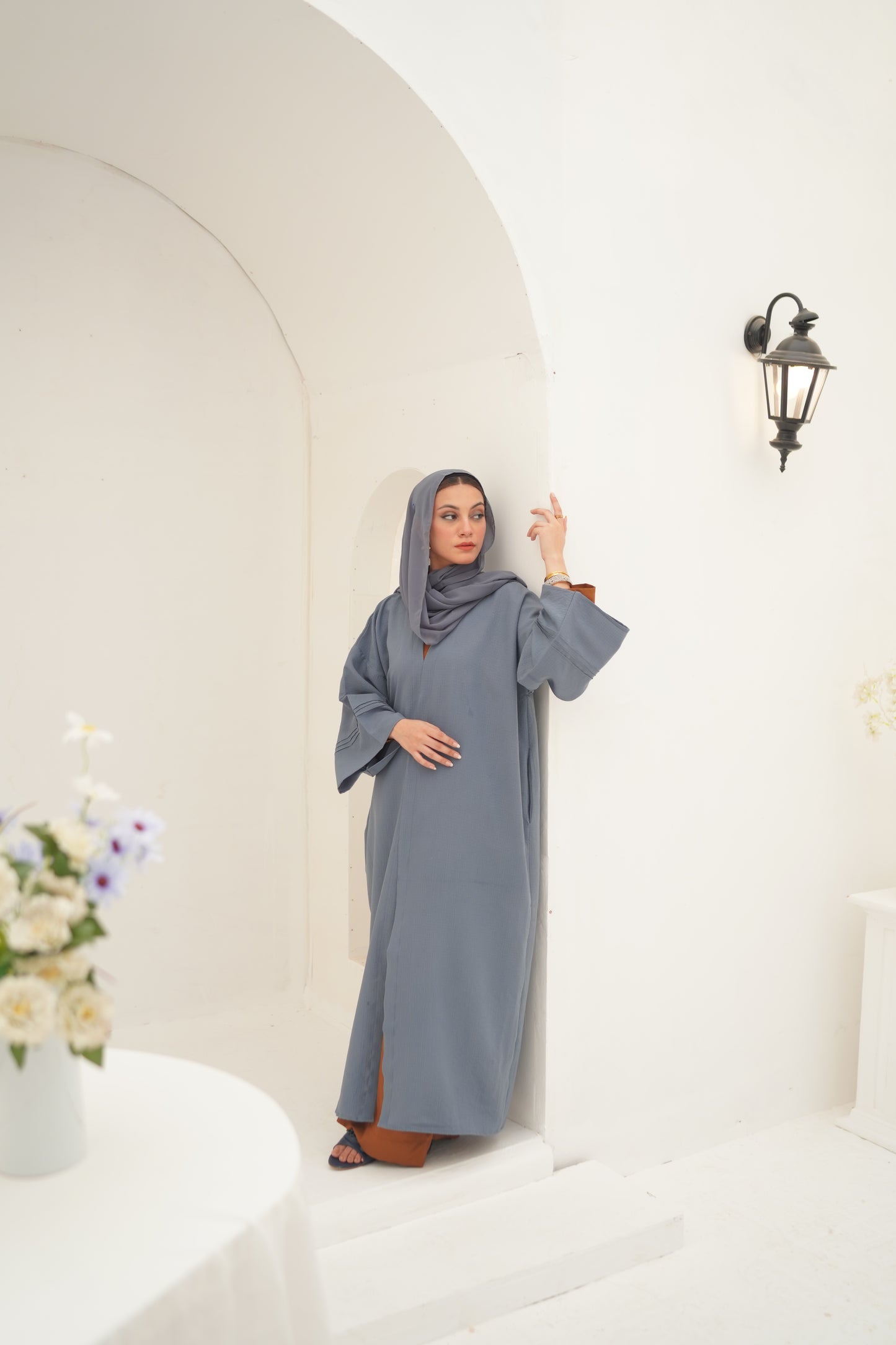 Grey Abaya Set