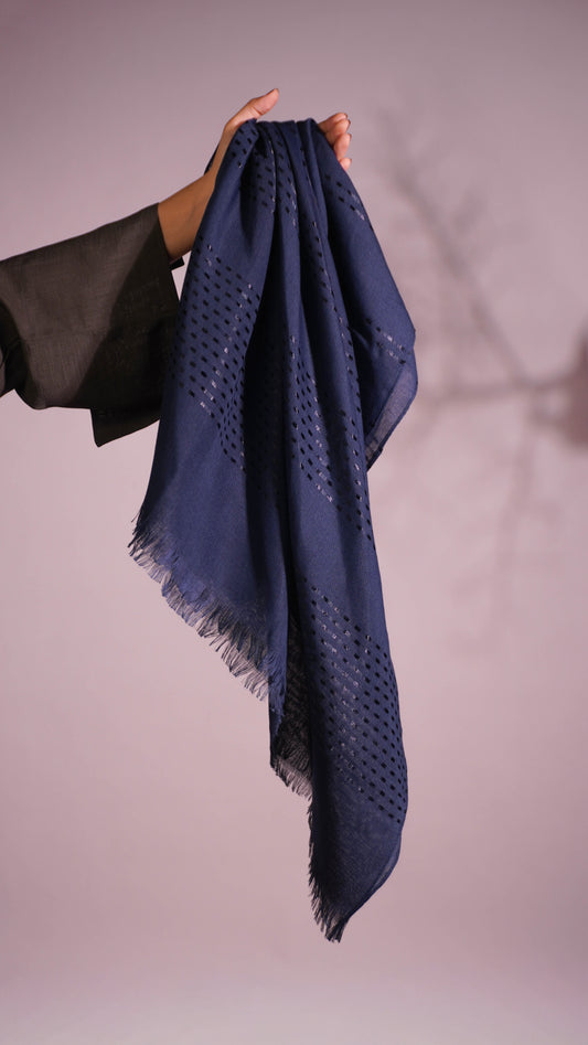 Old Denim Blue Hijab – Turkish Viscose Lawn | Lightweight & Graceful