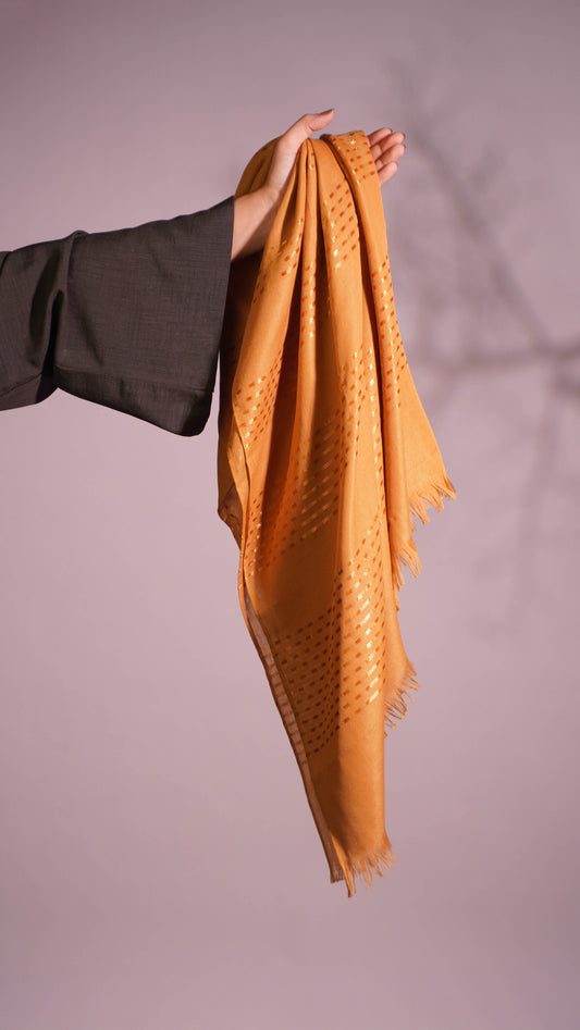Mustard Turkish Viscose Hijab – Bold, Breathable & Graceful