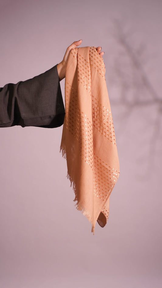Golden Turkish Viscose Hijab – Luxurious, Lightweight & Easy to Style