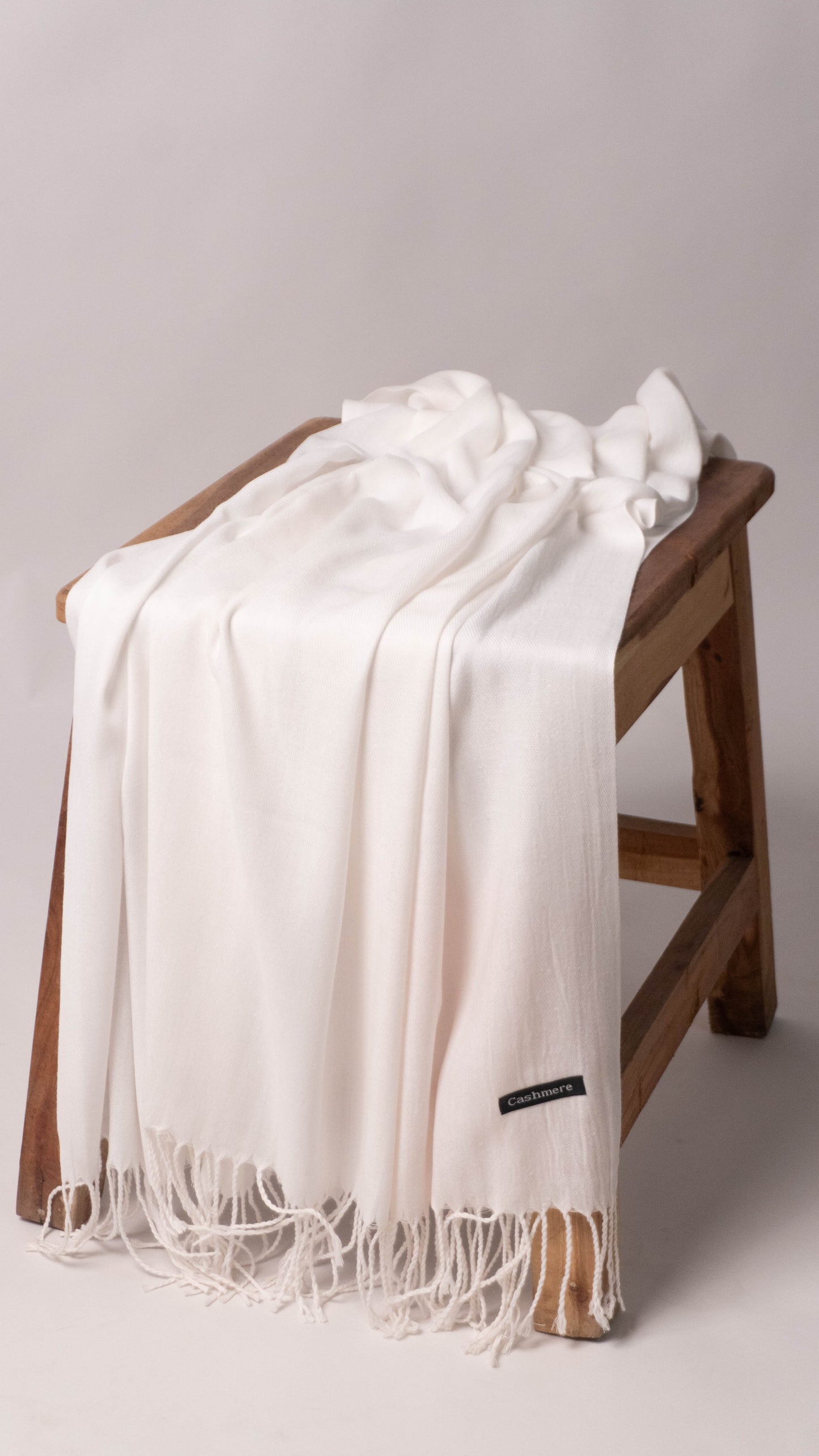 Premium Cashmere Winter Hijab (White)