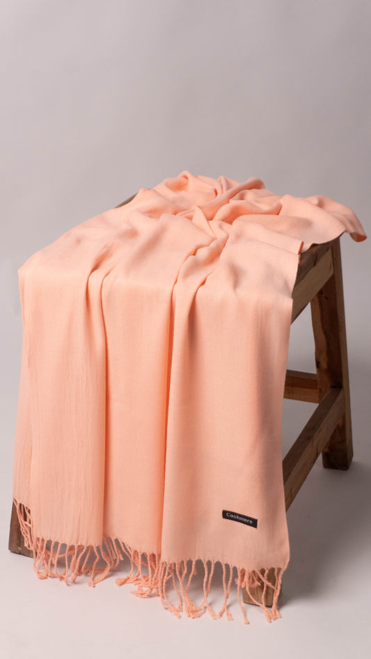 Premium Cashmere Winter Hijab (Peach)