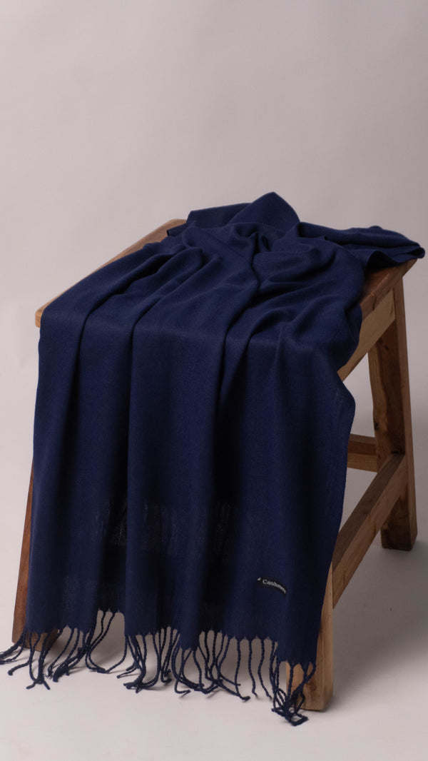 Premium Cashmere Winter Hijab (Navy Blue)