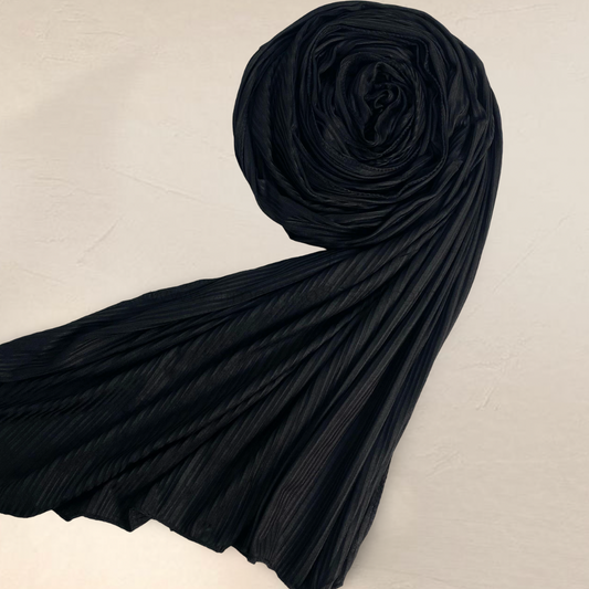 Ribbed Jersey Hijab - Black