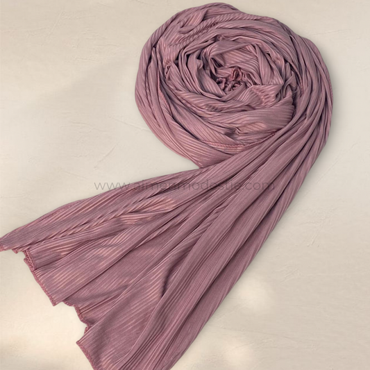 Ribbed Jersey Hijab - Dusty Pink